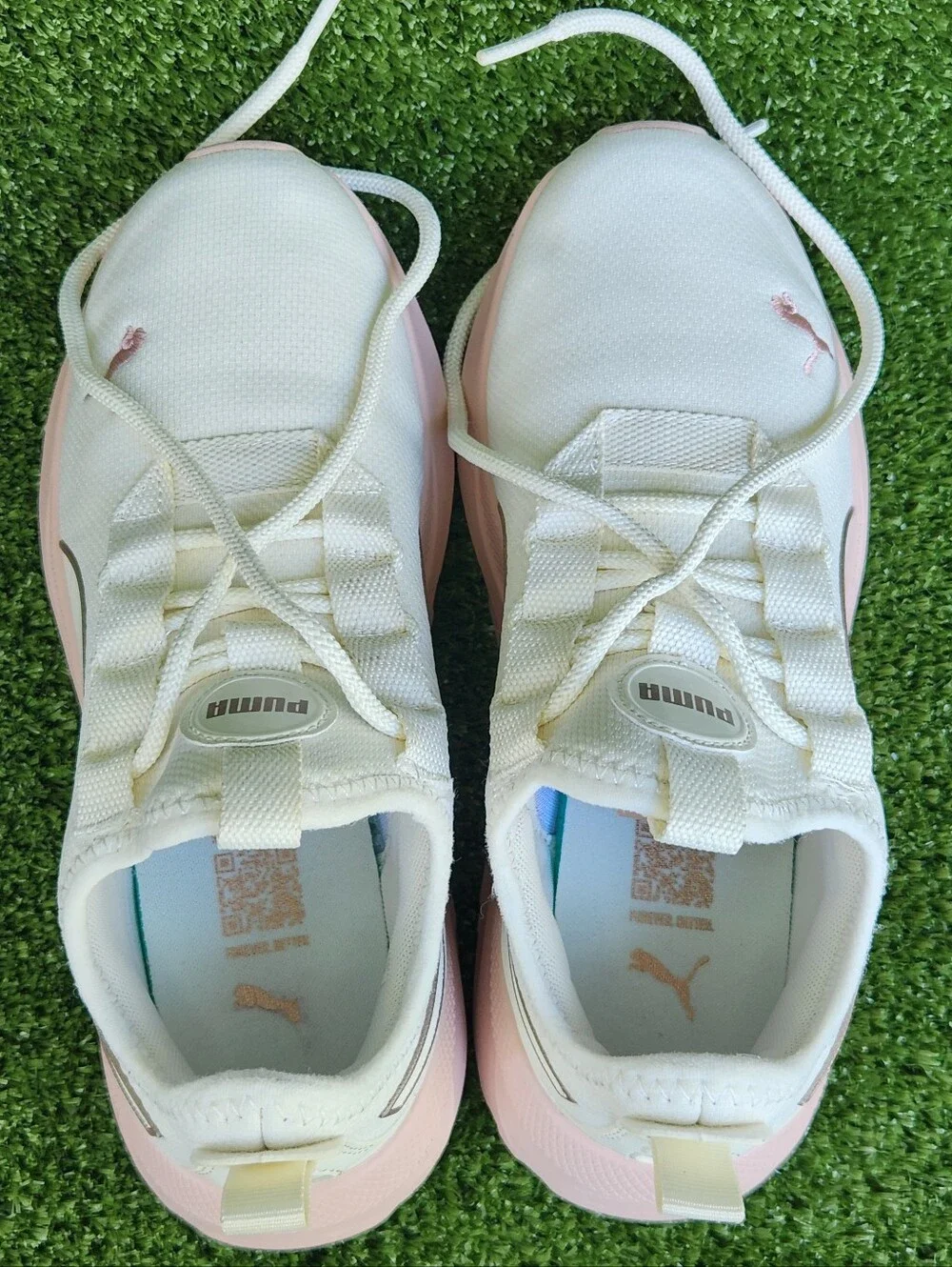Puma Pacer Future Rose/Cream Size 4 Big Girls Youth SoftFoam Comfort Sneakers